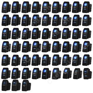 12v/24v 파란색 Led 빛 5 핀 On Off SPST 로커 스위치 7 ARB Carling  자동차 보트 방수 푸시