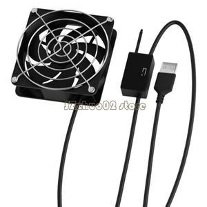 8cm USB 온도 제어 냉각 팬 라우터 및 게임 콘솔용 3가지 속도로 효율적인 자동