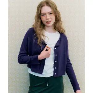 ROEM 크롭 가디건 RMCKG23YT2 PURPLE 1620530