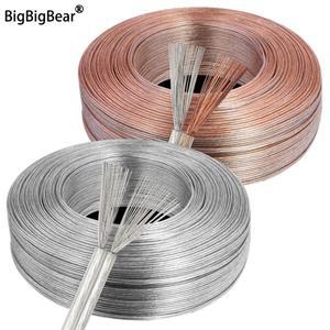 2~50m 전원 코드 UL2468 투명 2Pin 외장 와이어 16/18/20/22/24/26/28/30AWG PVC 절연 오디오 스피커 케이