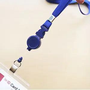 목걸이명찰 교통카드 릴홀더 네임택 고리 홀더 파랑 목걸이명찰 사원증 명찰목걸이