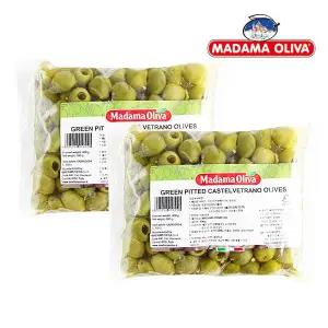 [보라티알] (냉장)마다마 냉장 피티드 그린 카스텔베트라노 올리브 800g(고형량 400g) x 2개