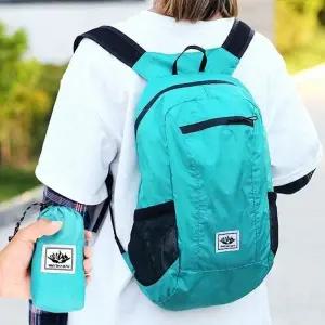 여행용백팩 여행백팩 배낭 청록 가방 백팩 접이식 여행 운동