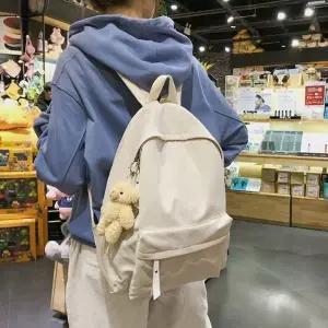 남녀공용 백팩 무지 베이직 학원 학생 가방 2컬러