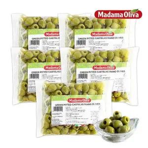 [보라티알]냉장) 마다마 피티드 그린 카스텔베트라노 올리브 800g (고형량 400g) x5개