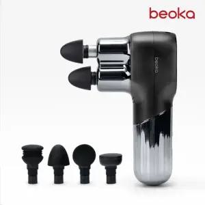 [비오카 코리아]F5 듀얼 헤드 액션 무선 마사지건/안마기 허리 목 승모근 어깨 마사지