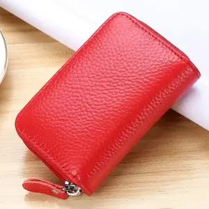 명함지갑 레드 가죽 카드지갑 소가죽 루시 반지갑 가죽반지갑 가죽카드지갑 머니클립
