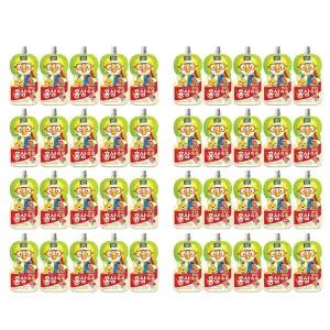 뽀로로건강음료 매실음료 뽀로로음료 홍삼쏙쏙 사과와 100ml 40개