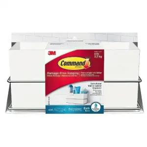 ( )3M 화장실 욕실 수납 선반 메탈 트레이 걸이 홀더 정리대 설치 셀프 다이