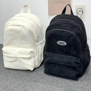 데일리 여행 스타일 디자인 백팩 캐주얼 코듀로이