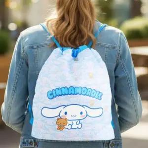 ( )초등 중 학생 시나모롤 와글와글 스트링 복조리 보조 가방 주머니 백팩 1P