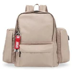 ( )데일리 USB 충전 책가방 남녀공용 학교 백팩 베이지