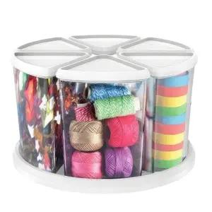 ( )악세사리 화장품 소품 회전 수납 6칸 정리함 트레이 바스켓 데스크 식탁