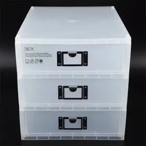 ( )아이박스 수납 정리함 3단 대형 3단수납함 오거나이저박스 데스크오거나이저