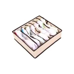 (색상 아이보리)칸막이 부직포 속옷정리함 보관함 7칸 DD 10101
