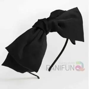 왕 리본헤어밴드 블랙 여성머리띠 귀여운머리띠 여자머리띠 헤어악세사리 리본핀