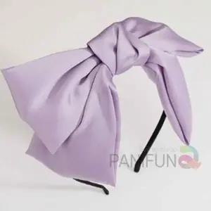 왕 리본헤어밴드 퍼플 얇은머리띠 예쁜머리띠 귀여운머리띠 여성머리띠 여자머리띠