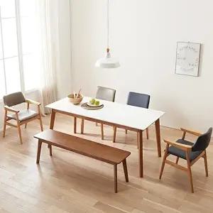 [텐스페이스]6~8인 식탁 믹스 세라믹 원목 테이블 1800 MD5180 (수도권무배)
