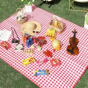 (색상 01돗150X200cm-옐로우)휴대용 야외 비치 돗자리 방수 피크닉 매트150x200