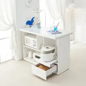 [텐스페이스]베로나 1200 인조대리석 홈바 테이블 서랍형 MD5325 (수도권무배)