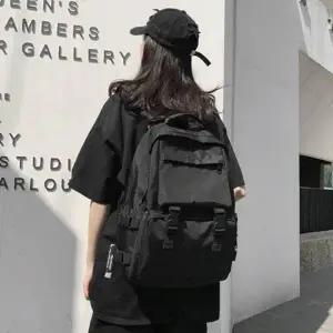 튼튼한 데일리 빅 블랙 스트릿 식스 버클 백팩 가방_24532879