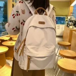 캐주얼 나일론 백팩 남여공용 학생 무지 깔끔한 가방_24533015