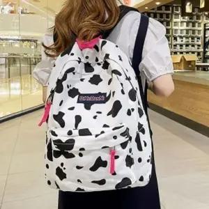 데일리 밀크카우 캔버스 백팩 스쿨 가벼운 학생가방_24533686