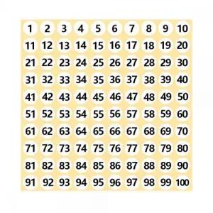 스티커 원형 번호 숫자 10장 X ( 2매입 )