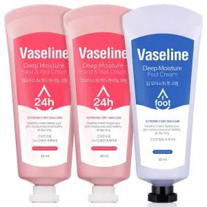 (오직 4시간만 초저가 행사!!)바세린 핸드크림 60ml 2개+풋크림 60ml 1개