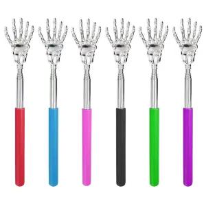 접이식 해골손  (안테나 효자손) 휴대용 스텐 등긁개 길이 조절 등긁기 길이 조절