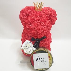 화이트데이 사탕 선물 장미 곰돌이 로즈베어 여자친구 생일 100일 선물용 세트