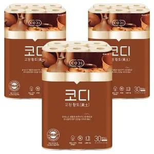 [코디] 고창 황토 화장지 30Mx30롤 3팩