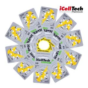 아이셀텍 보청기배터리 10번(60EA) 노란색 보청기건전지 밧데리 부모님선물
