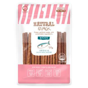 네츄럴스낵 고양이간식 참치져키 50g