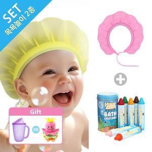 갤러리아 [케어]목욕놀이 2종(5세대 뉴케어 샴푸캡+바스 크레용 7색)