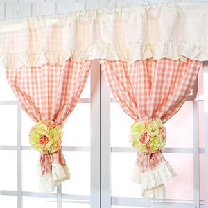 광목미니커튼 / 체크면 가리개 바란스 커텐/ 캠핑카창문/ 원룸창/ 맞춤제작