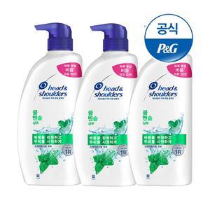 [헤드앤숄더] 쿨멘솔 샴푸 850ml 3개