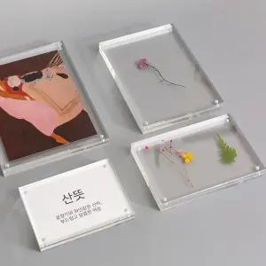 아크릴 액자 압화 인테리어 메뉴판 안내판 투명 예쁜 고급 테이블 미니 사진 포토