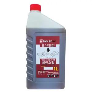 몬스터201 체인오일 1L 국산 엔진톱 미네랄 전기 기계 전동 체인톱날전용 충전 가이드바 윤활유