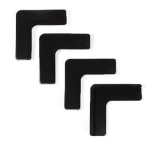 뾰족 모서리 보호대 책상 식탁 탁자 창문틀 코너 가드 범퍼 두툼 사각 보호쿠션 접착식 블랙