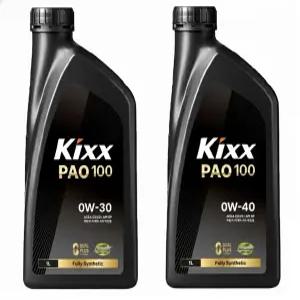KIXX PAO100 0W40 0W30 가솔린 디젤 LPG 프리미엄 합성 엔진오일 수입차 킥스 파오 1L