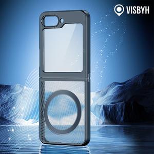 비스비 갤럭시 Z플립6 Z플립5 플로우라인 맥세이프 케이스 지문방지 투명 지플립6  지플립5