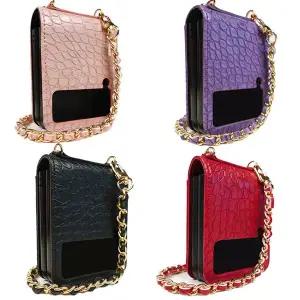 애드 또바기 크로커 PU가죽 갤럭시 Z플립4 폰모델 F721 전용 카드수납형 커버 케이스