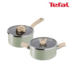 테팔 인덕션 블라썸 민트 냄비 2종(편수18+양수20)