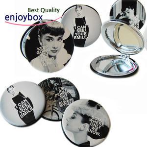 HIT~ 오드리햅번 휴대용 손거울 접이식 미니 양면거울