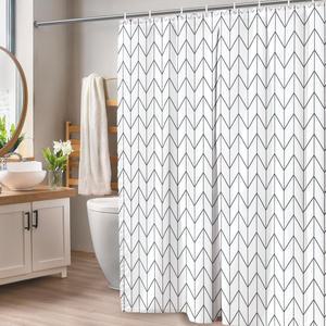 레토 패브릭 샤워커튼 방수 욕실 커튼
