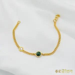 여자 순금 팔찌 말라카이트 18.75g