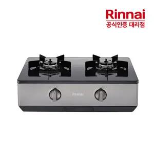 [전국설치] 린나이 2구 가스레인지 RT-1080IJ AA건전지 골드실버