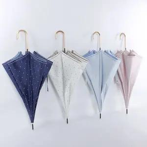 [레인플래닛] 도트 스트레이트 자외선차단 장양산 암막 양산 우양산 우산