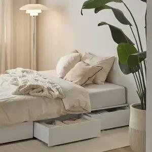 매트리 가득 수납침대 3단 서랍침대 SS Q 무헤드 LED